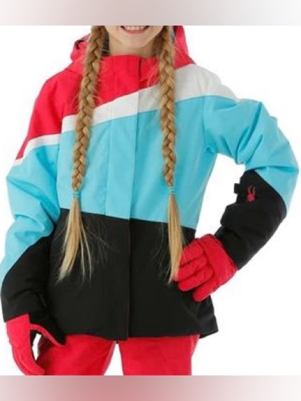Spyder Zoey Girls Youth Colorful Winter Ski Snow Jacket Colorblock. 14. NEW.